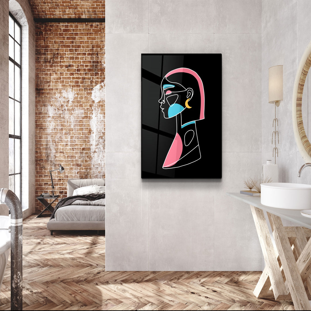 ・"Modern Line Abstract V3"・Glass Wall Art | Artdesigna Glass Printing Wall Arts.