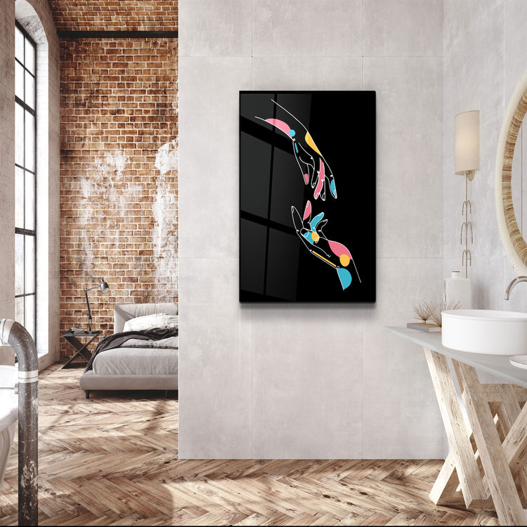 ・"Modern Line Abstract V5"・Glass Wall Art | Artdesigna Glass Printing Wall Arts.