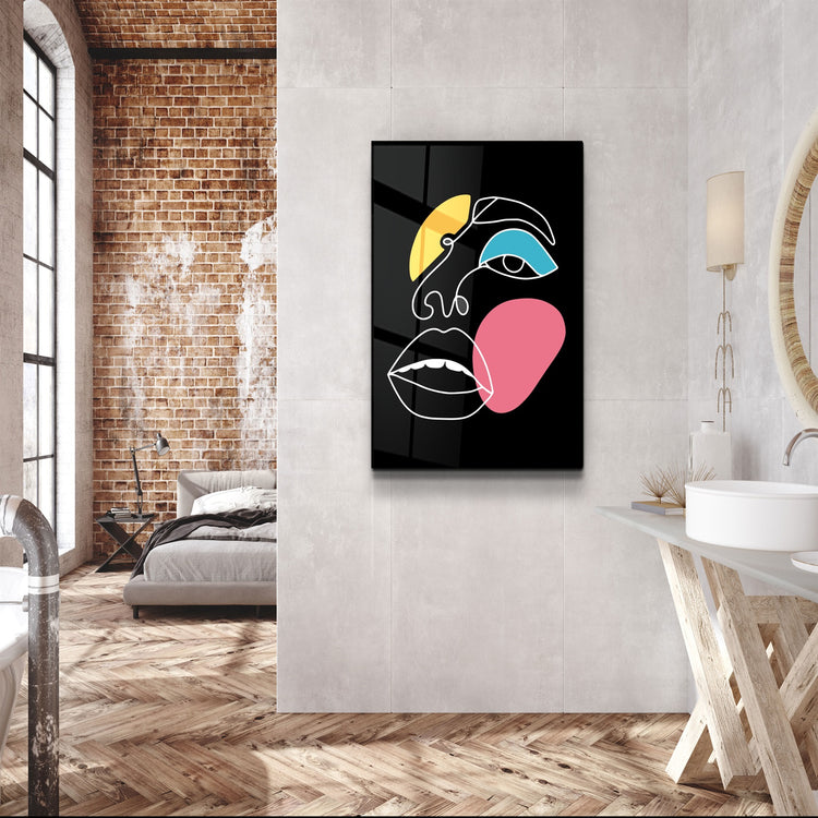 ・"Modern Line Abstract V9"・Glass Wall Art | Artdesigna Glass Printing Wall Arts.