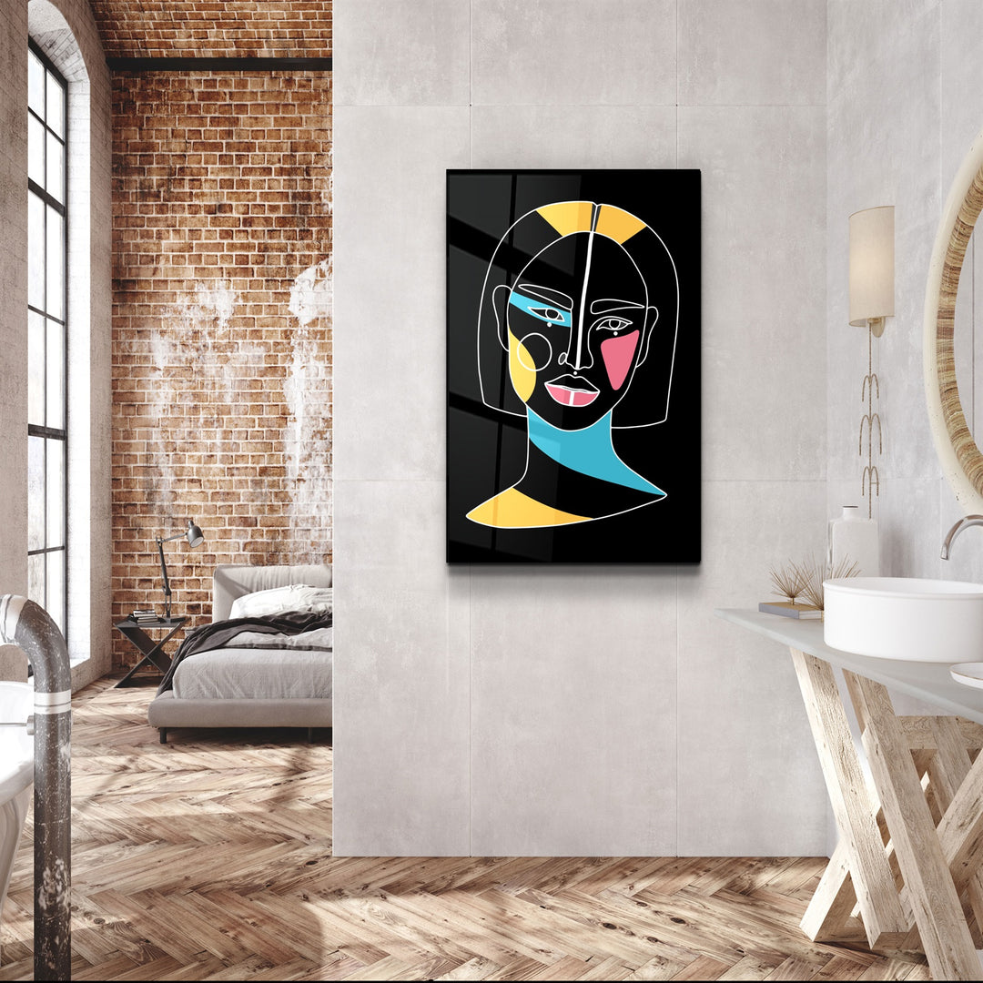 ・"Modern Line Abstract V10"・Glass Wall Art | Artdesigna Glass Printing Wall Arts.