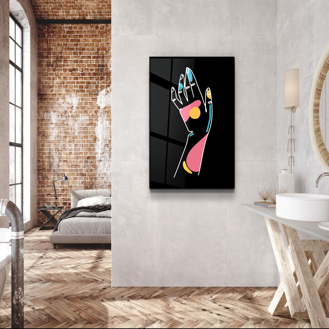 ・"Modern Line Abstract V13"・Glass Wall Art | Artdesigna Glass Printing Wall Arts.