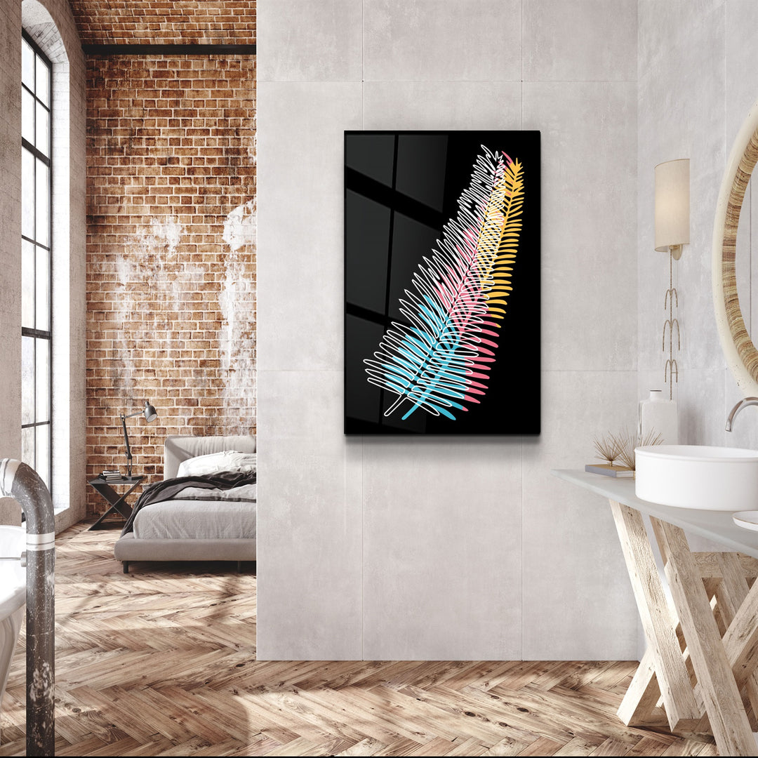 ・"Modern Line Abstract V14"・Glass Wall Art | Artdesigna Glass Printing Wall Arts.