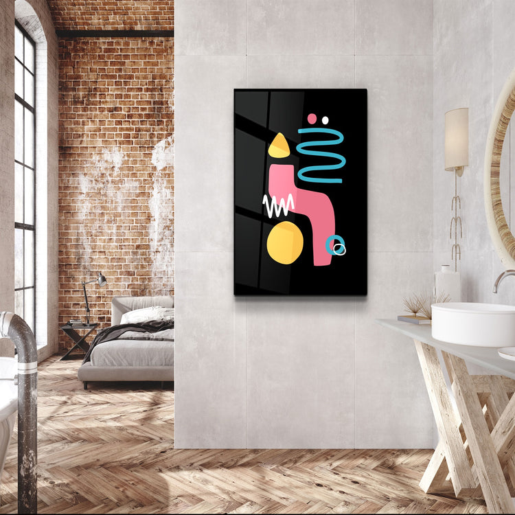 ・"Modern Line Abstract V15"・Glass Wall Art | Artdesigna Glass Printing Wall Arts.