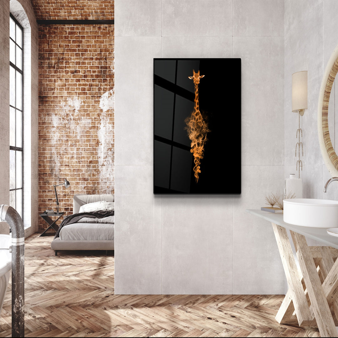 ・"Giraffo"・Glass Wall Art | Artdesigna Glass Printing Wall Arts.