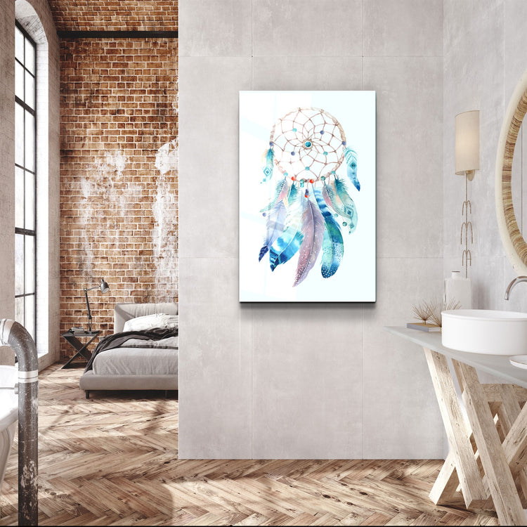 ・"Dream Catcher"・Glass Wall Art | Artdesigna Glass Printing Wall Arts.