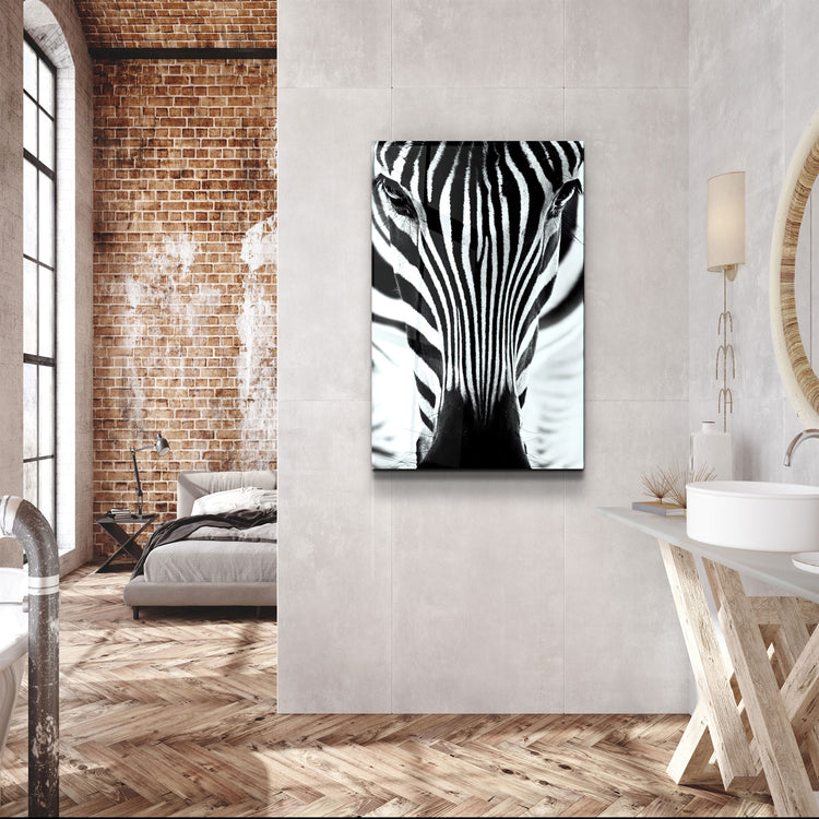 ・"Zebra V2"・Glass Wall Art | Artdesigna Glass Printing Wall Arts.