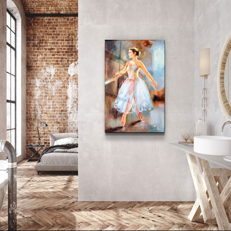 ・"Abstract Ballerina"・Glass Wall Art | Artdesigna Glass Printing Wall Arts.