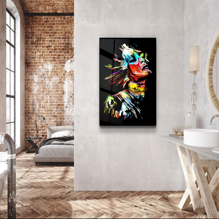 ・"AbstractMan V2"・Glass Wall Art | Artdesigna Glass Printing Wall Arts.