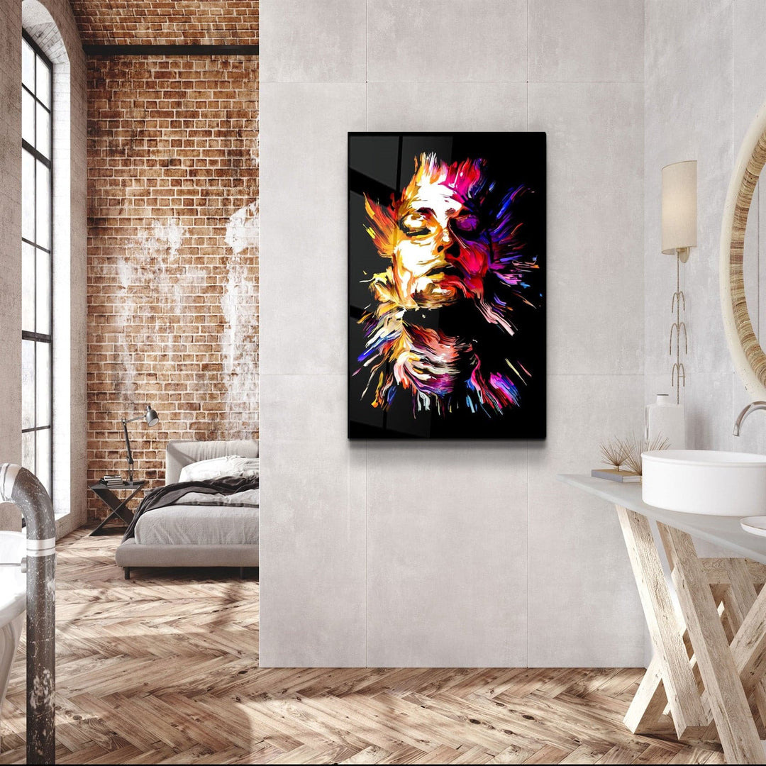 ・"AbstractWoman"・Glass Wall Art | Artdesigna Glass Printing Wall Arts.