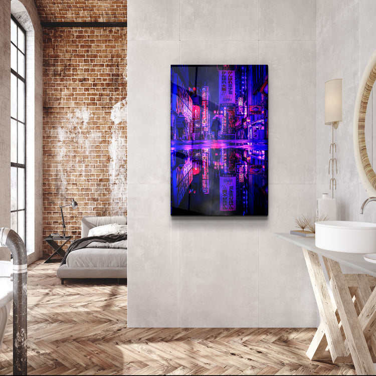 ・"A Night From Osaka"・Glass Wall Art | Artdesigna Glass Printing Wall Arts.