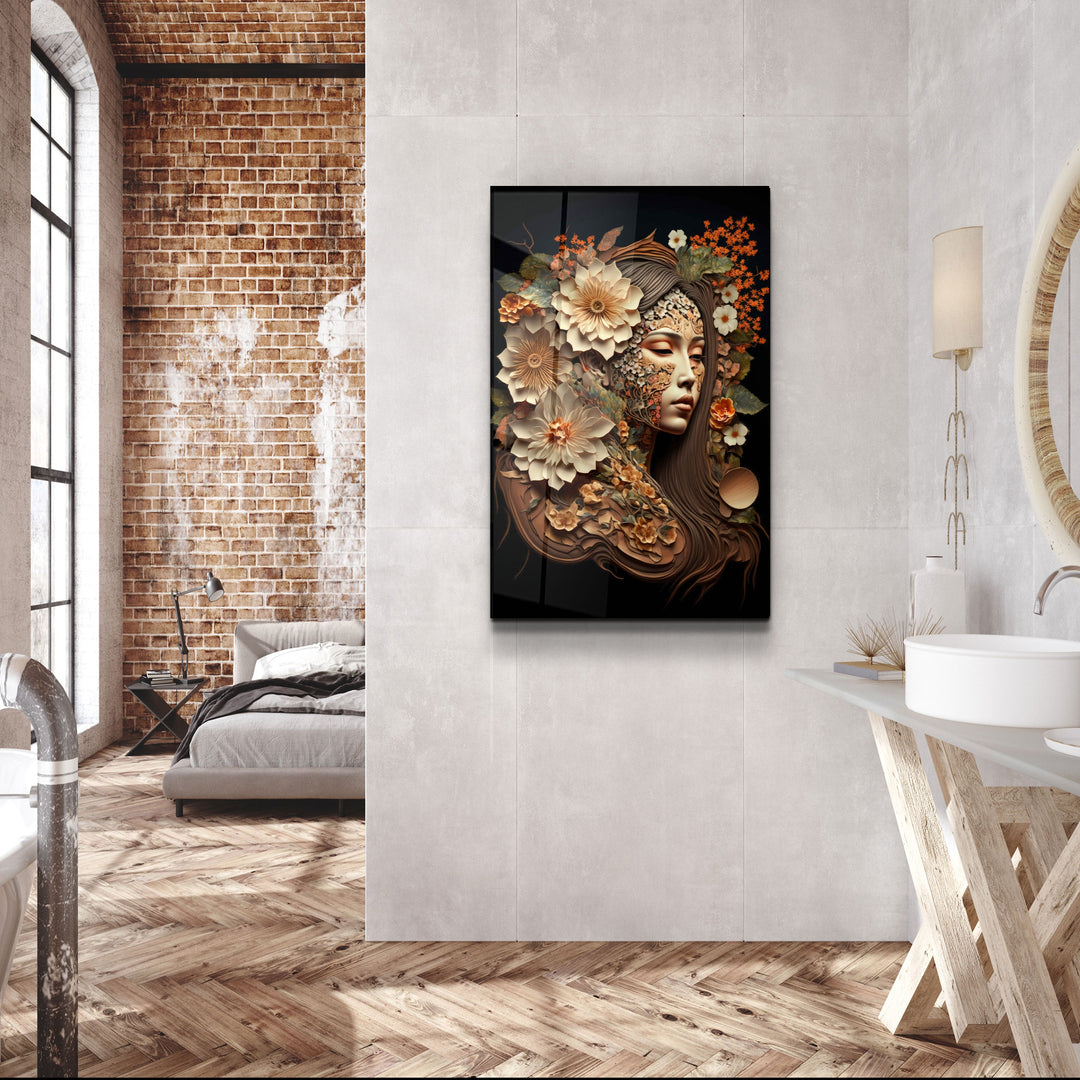 ・"Queen of Nature"・Secret World Collection Glass Wall Art