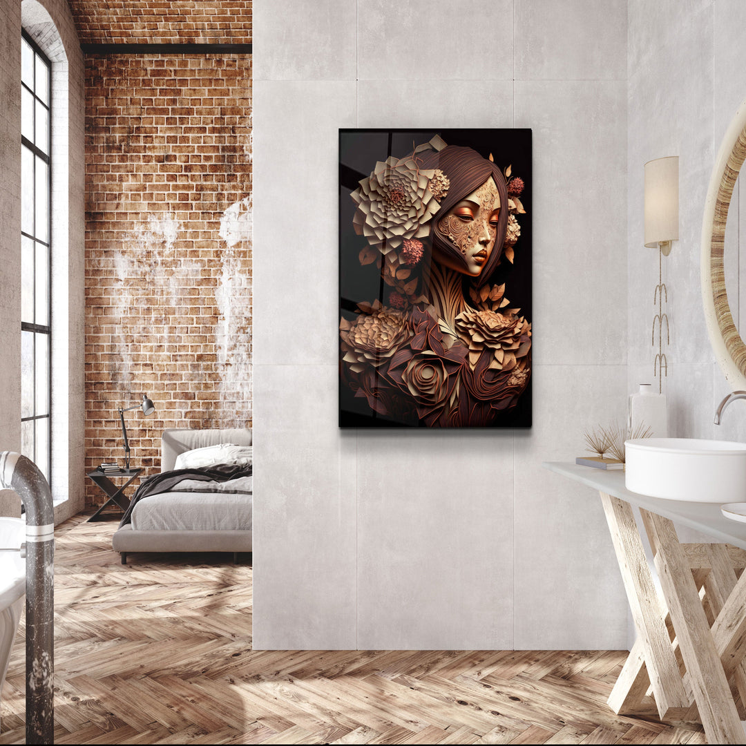 ・"Queen of Nature V2"・Secret World Collection Glass Wall Art