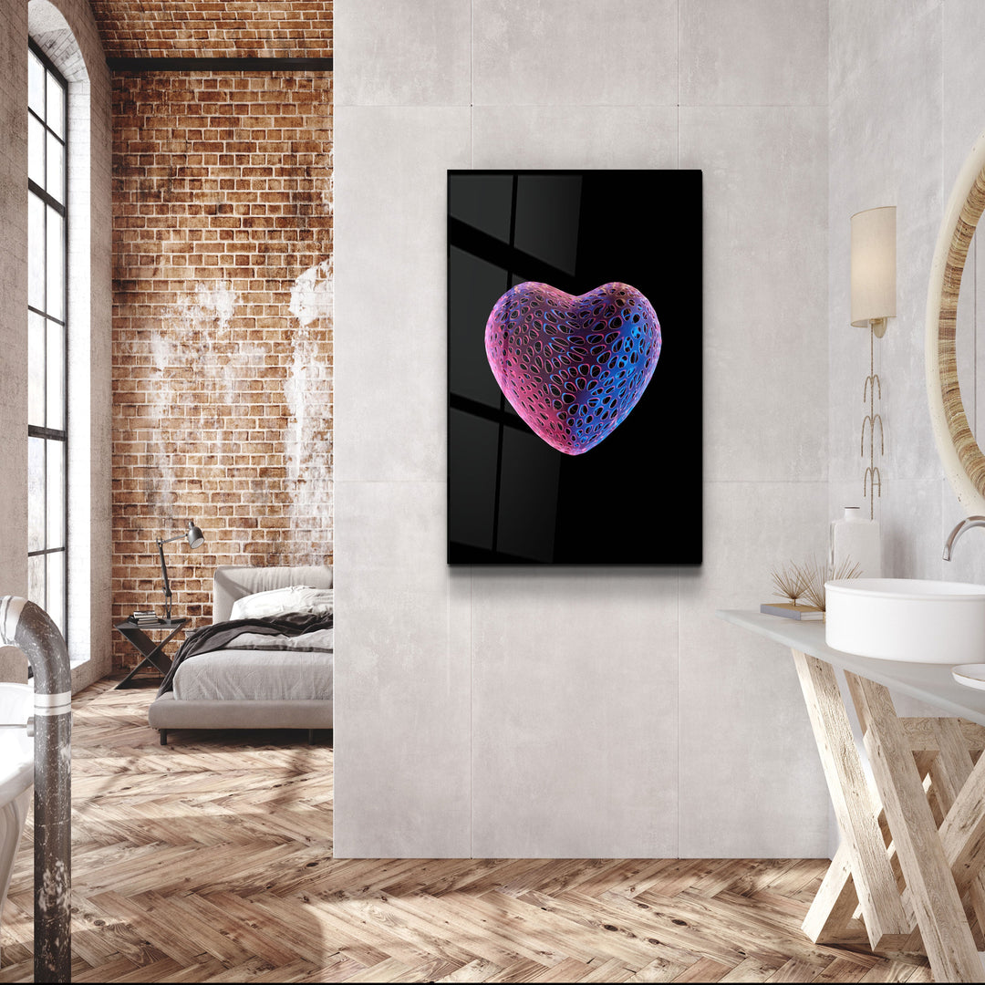 Strawberry Heart | Designers Collection Glass Wall Art