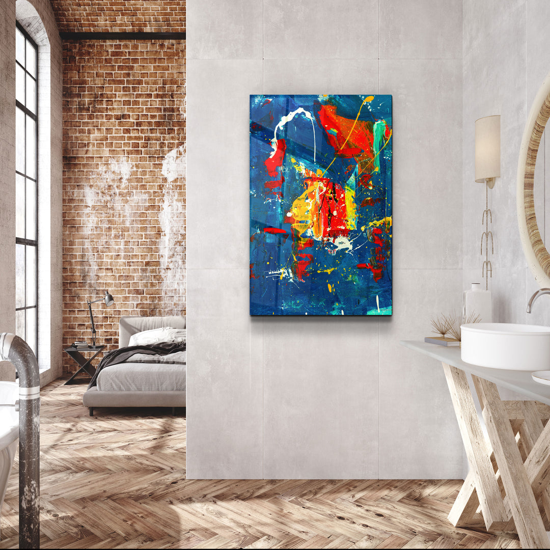 ・"Oil Painting - Abstract"・Designer's Collection Glass Wall Art