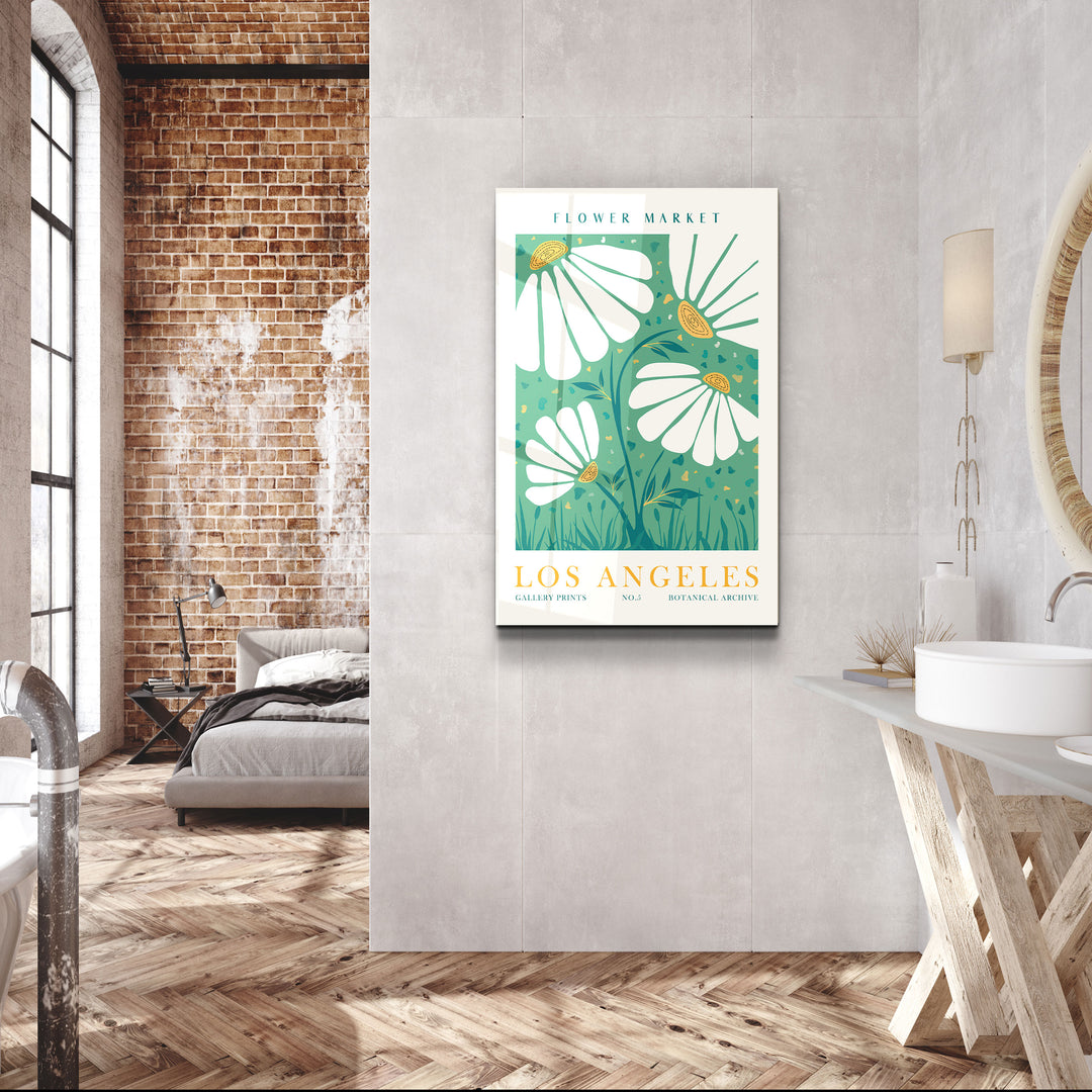 ・"Flower Market No:5 Los Angeles"・Gallery Print Collection Glass Wall Art