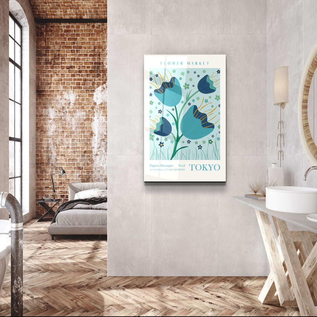 ・"Flower Market No:2 Tokyo"・Gallery Print Collection Glass Wall Art