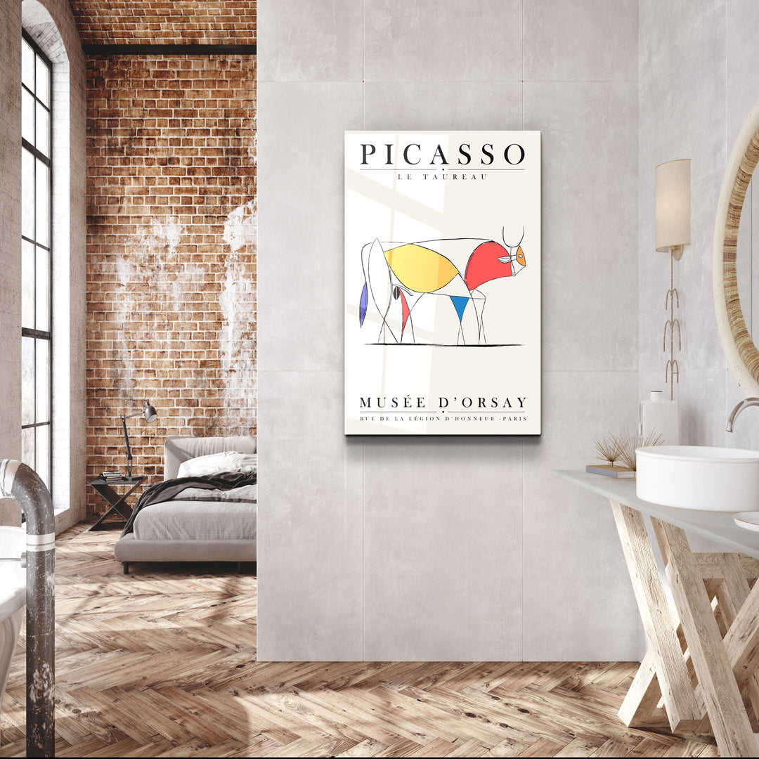 ・"Pablo Picasso - Le Taureau"・Gallery Print Collection Glass Wall Art