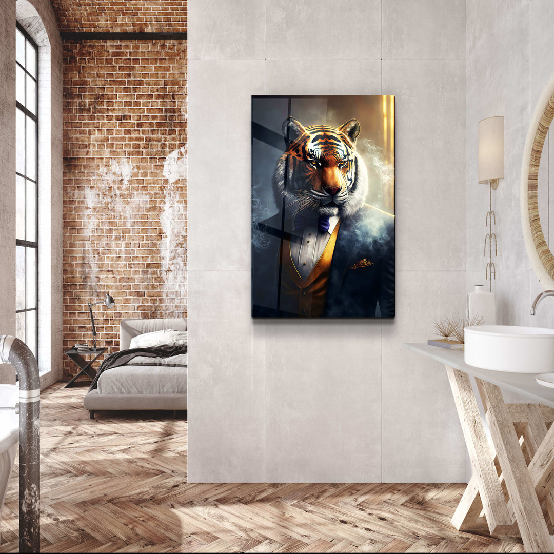 ・"Mr. Tiger"・Secret World Collection Glass Wall Art