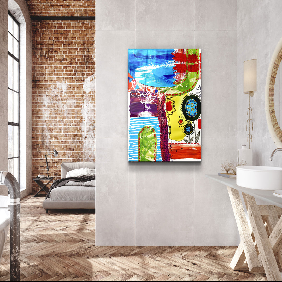 ・"Abstract Oil Painting"・Glass Wall Art