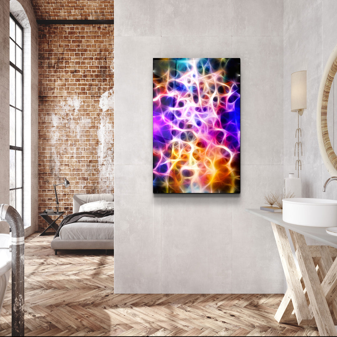 ・"Light Waves 2"・Glass Wall Art