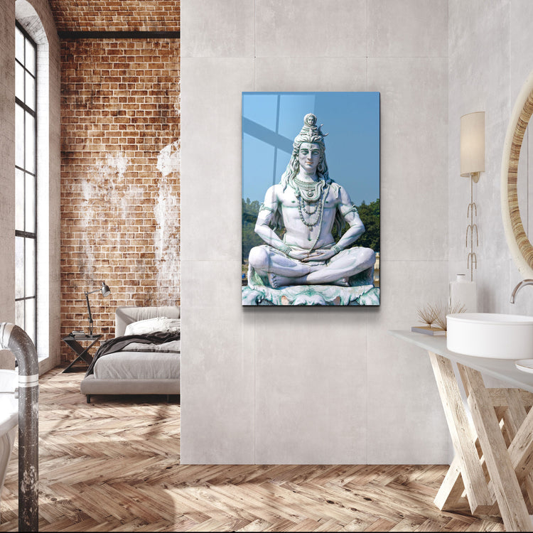 ・"Shiva Sculpture"・Glass Wall Art | Artdesigna Glass Printing Wall Arts.