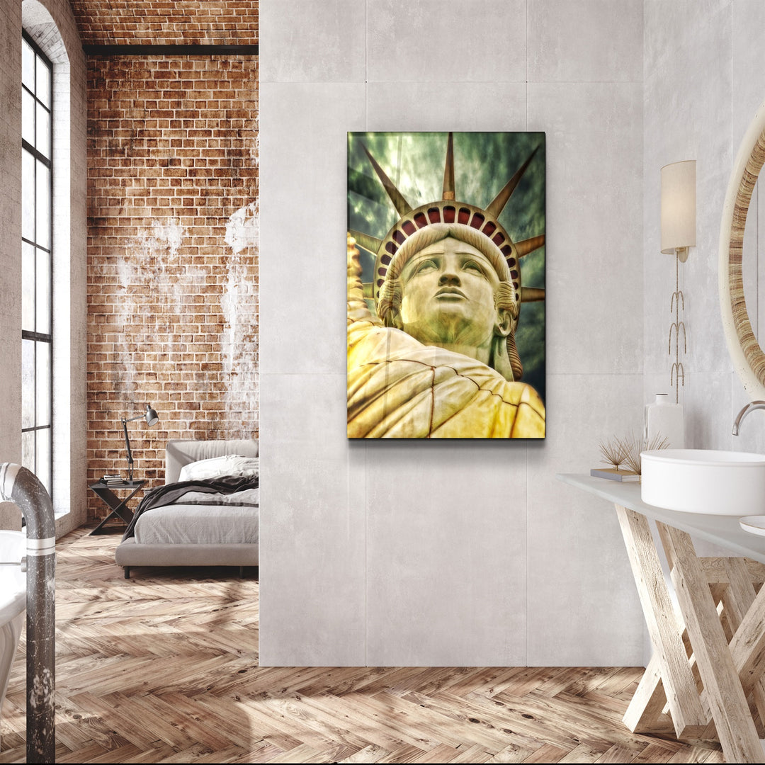 ・"Statue of Liberty"・Glass Wall Art | Artdesigna Glass Printing Wall Arts.