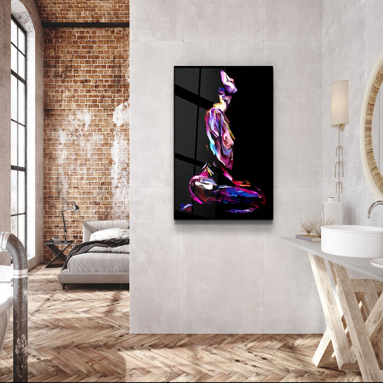 ・"Yoga"・Glass Wall Art | Artdesigna Glass Printing Wall Arts.