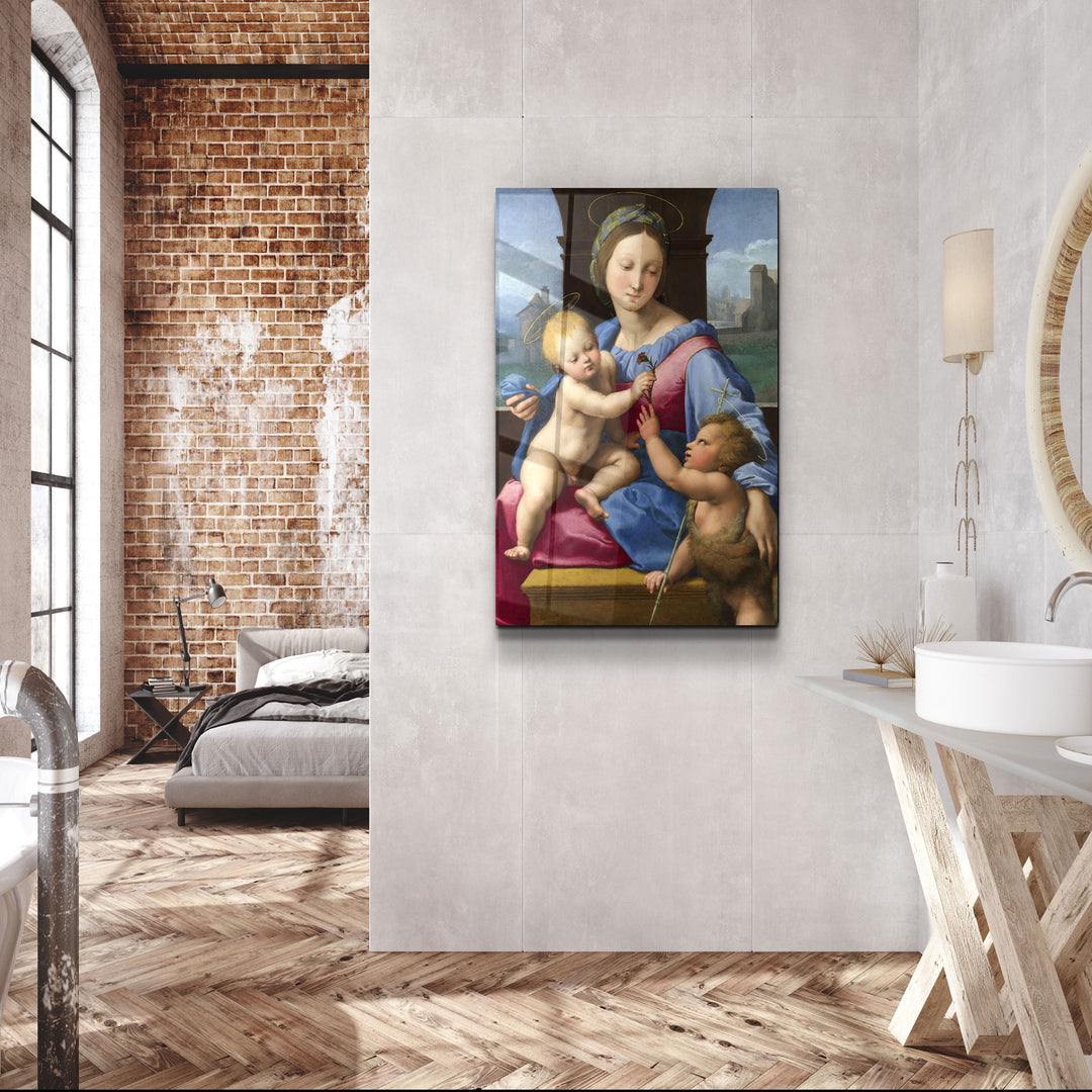 ・"Raphael's The Garvagh Madonna (1509–1510)"・Glass Wall Art | Artdesigna Glass Printing Wall Arts.