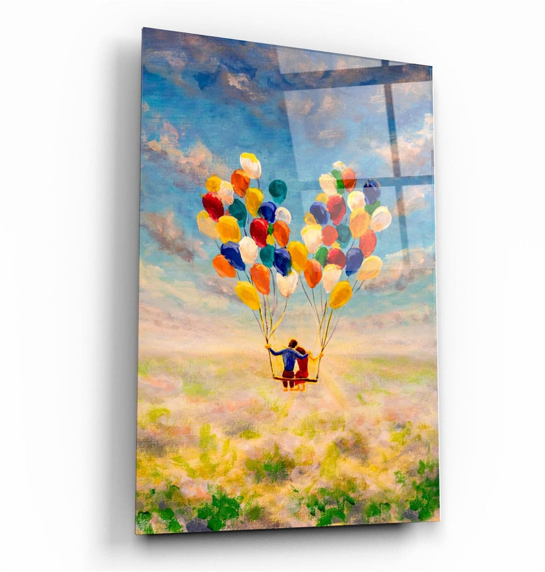 ・"Abstract Colorful Baloons"・Glass Wall Art | Artdesigna Glass Printing Wall Arts.