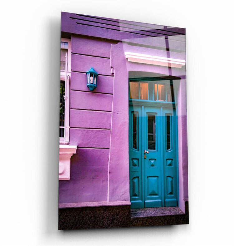 ・"Blue Door"・Glass Wall Art | Artdesigna Glass Printing Wall Arts.