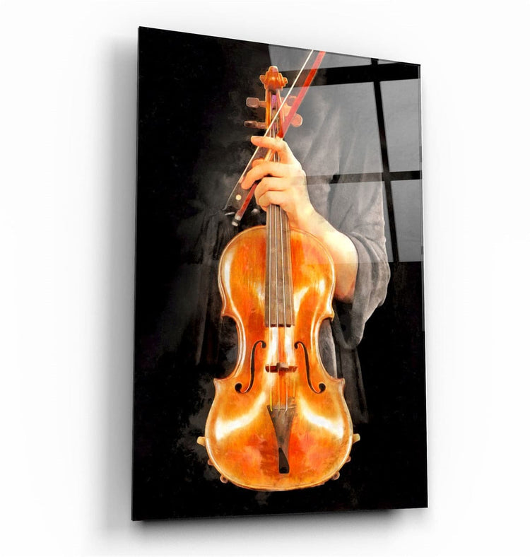 ・"Violin"・Glass Wall Art | Artdesigna Glass Printing Wall Arts.