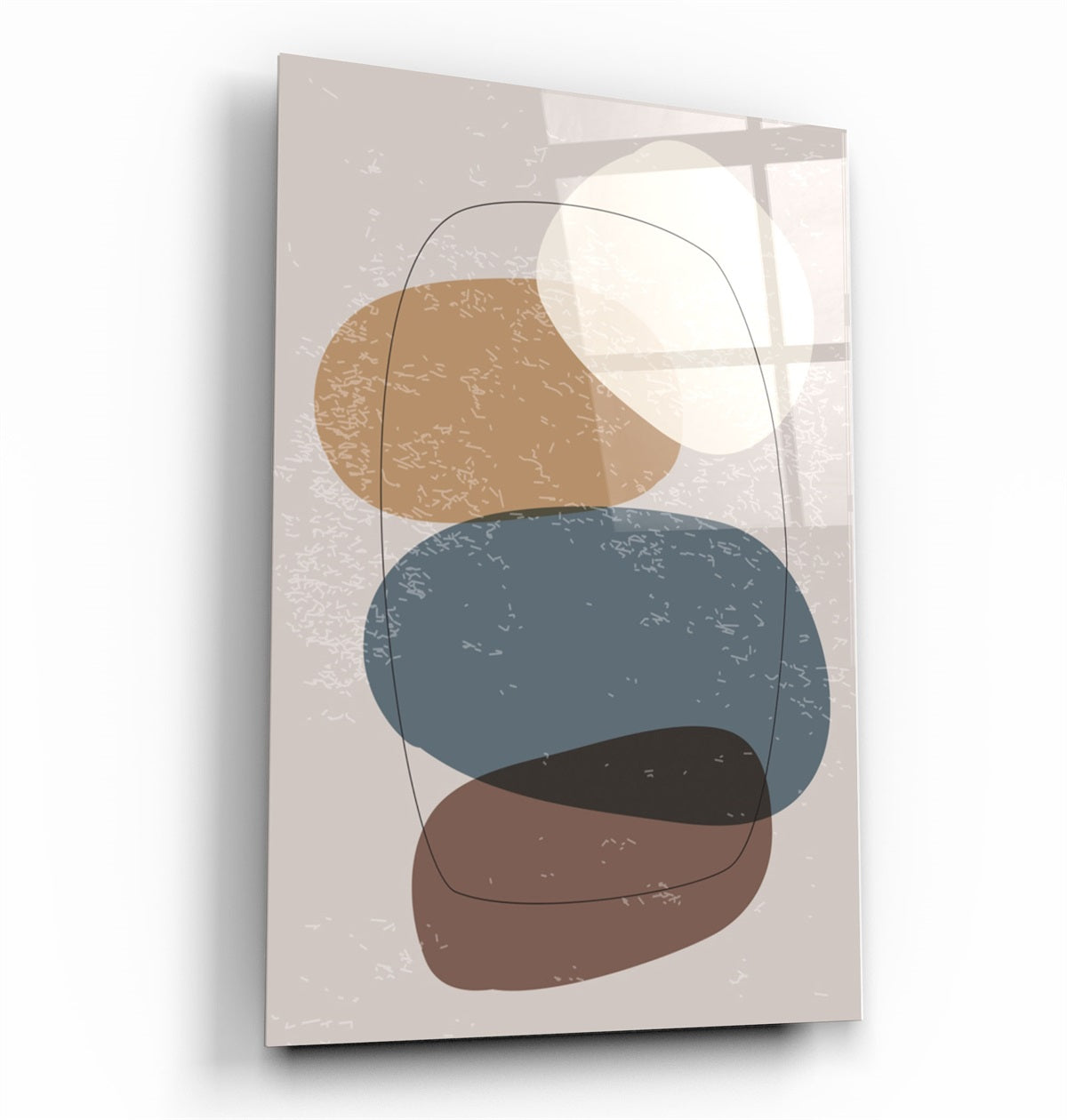 ・"Abstract Shapes V12"・Glass Wall Art | Artdesigna Glass Printing Wall Arts.