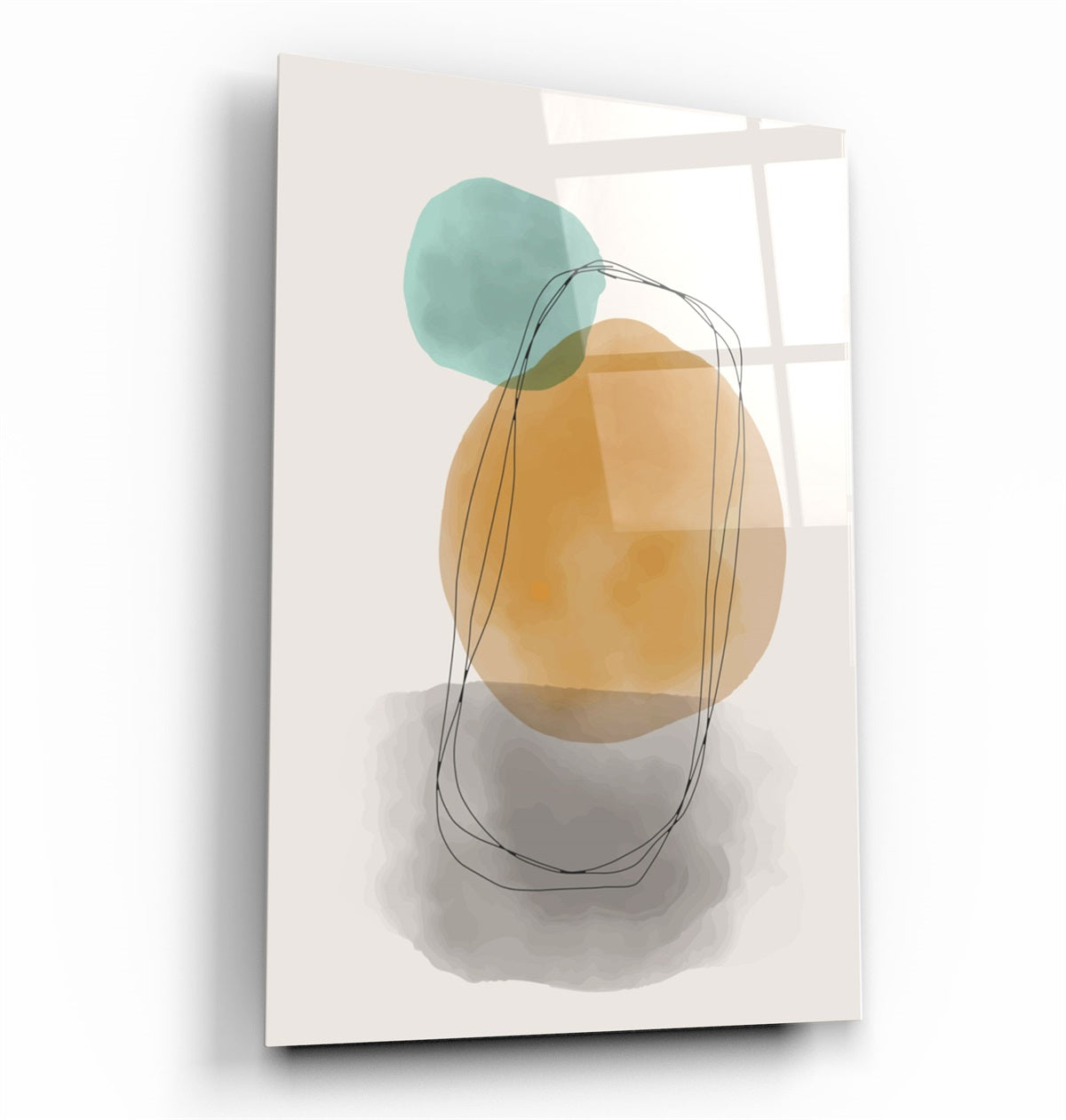 ・"Abstract Shapes V15"・Glass Wall Art | Artdesigna Glass Printing Wall Arts.