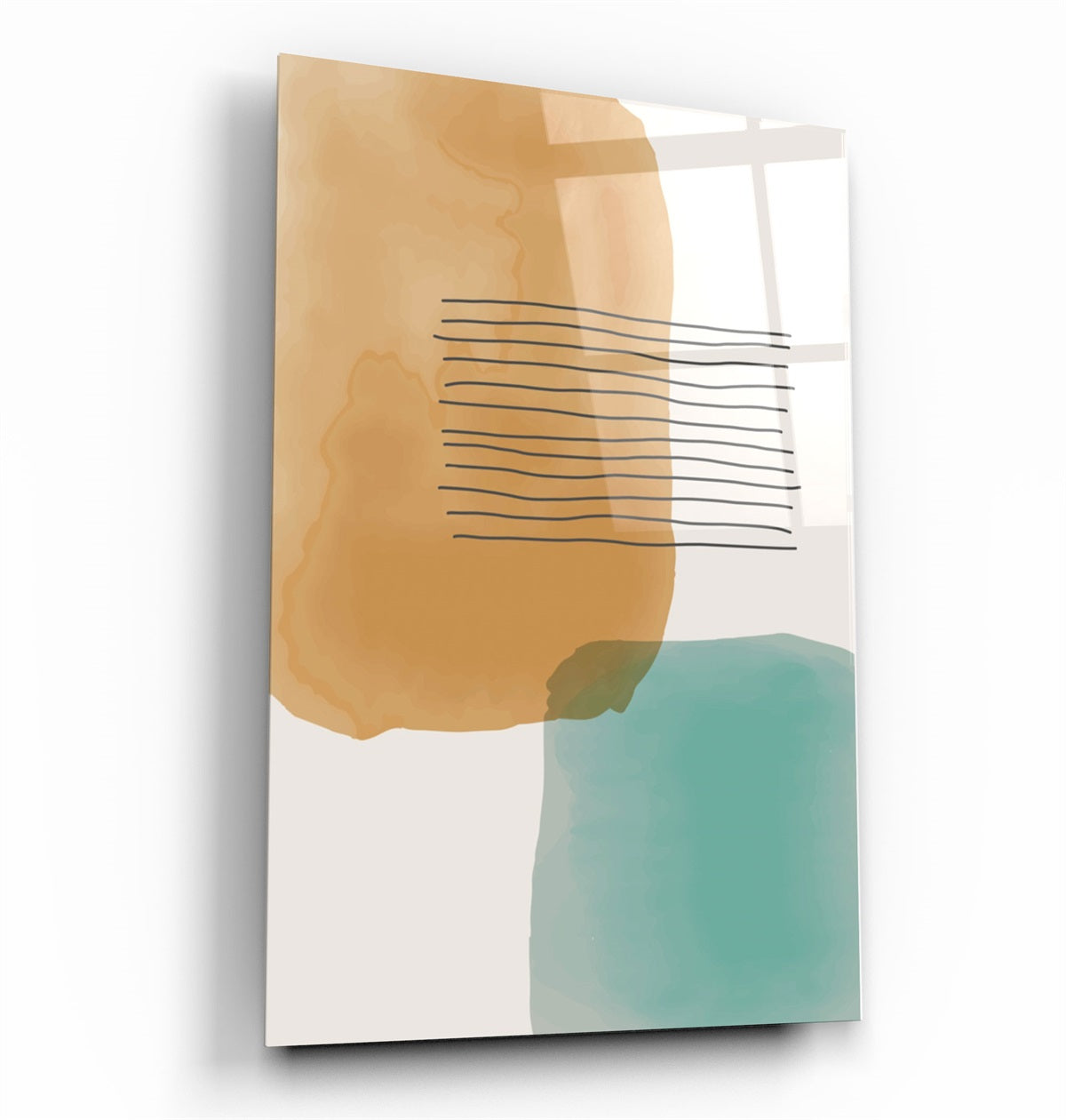 ・"Abstract Shapes V16"・Glass Wall Art | Artdesigna Glass Printing Wall Arts.