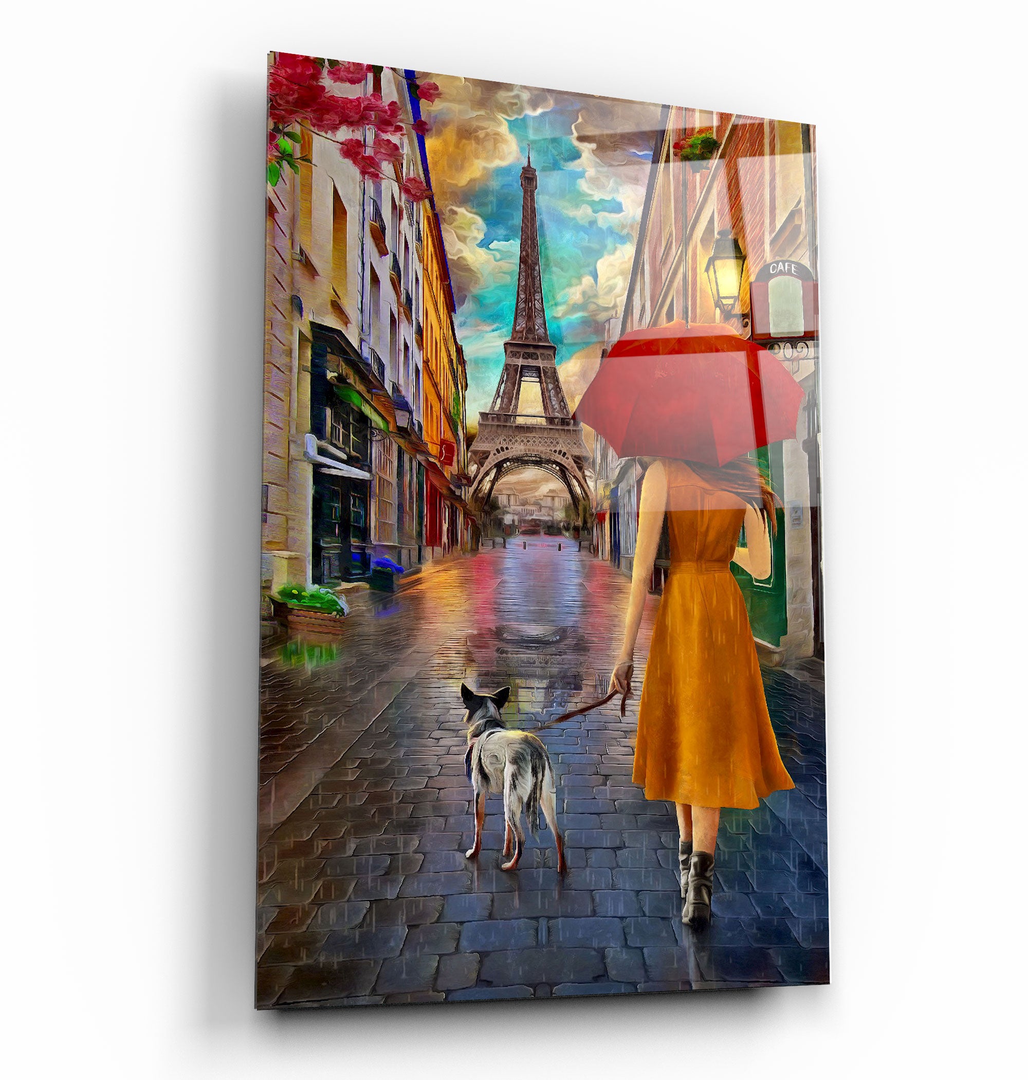 ・"Abstract Eiffel Tower"・Glass Wall Art | Artdesigna Glass Printing Wall Arts.