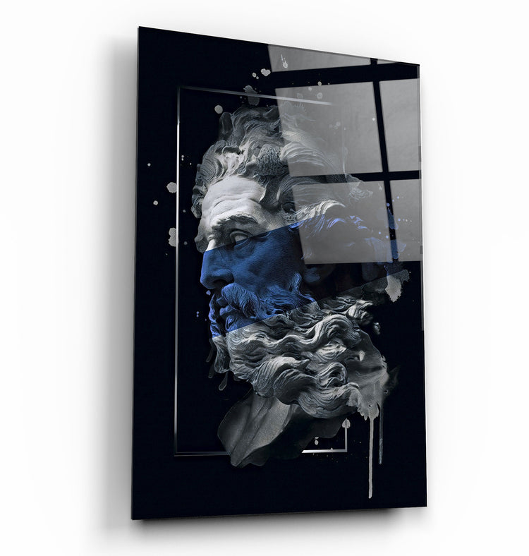 ・"Abstract Blue Poseidon"・Glass Wall Art | Artdesigna Glass Printing Wall Arts.