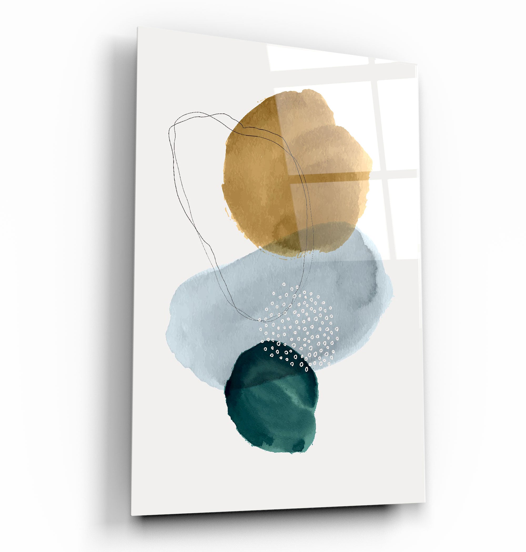 ・"Abstract Shapes V2"・Glass Wall Art | Artdesigna Glass Printing Wall Arts.