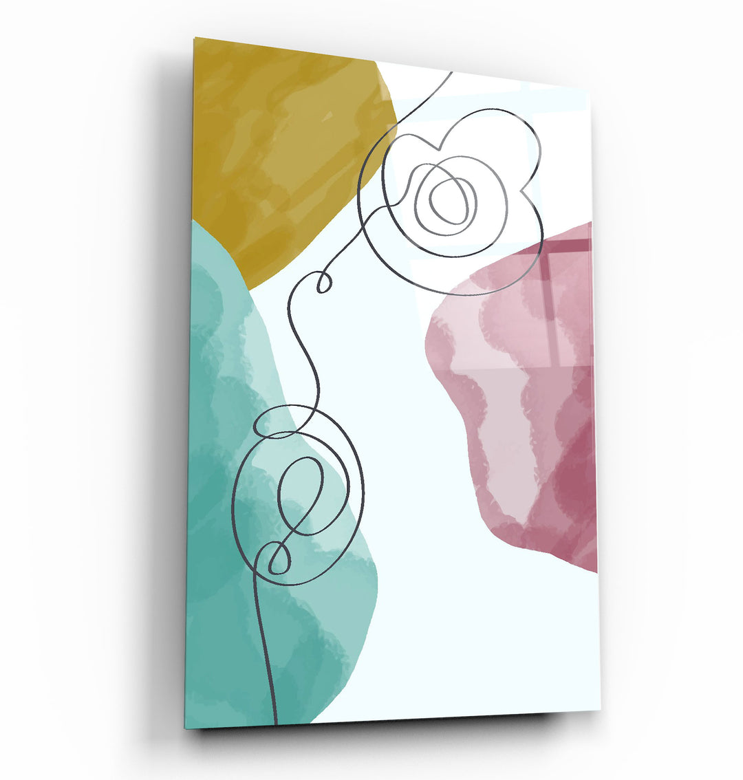 ・"Abstract Shapes V4"・Glass Wall Art | Artdesigna Glass Printing Wall Arts.