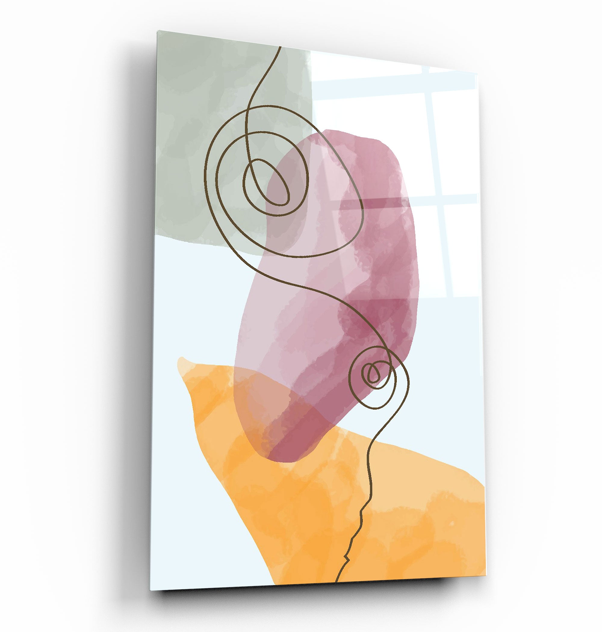 ・"Abstract Shapes V5"・Glass Wall Art | Artdesigna Glass Printing Wall Arts.