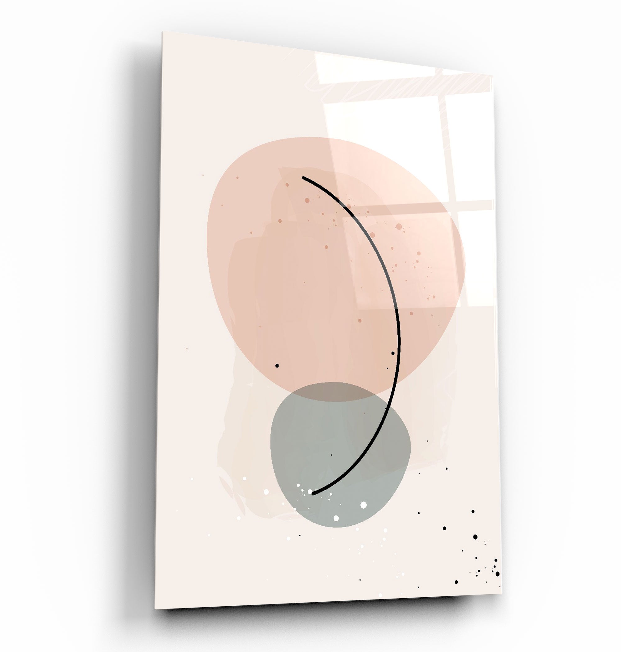 ・"Abstract Shapes and Line V1"・Glass Wall Art | Artdesigna Glass Printing Wall Arts.