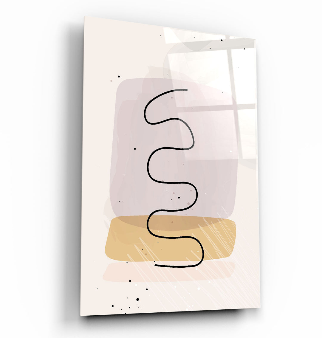 ・"Abstract Shapes and Line V3"・Glass Wall Art | Artdesigna Glass Printing Wall Arts.