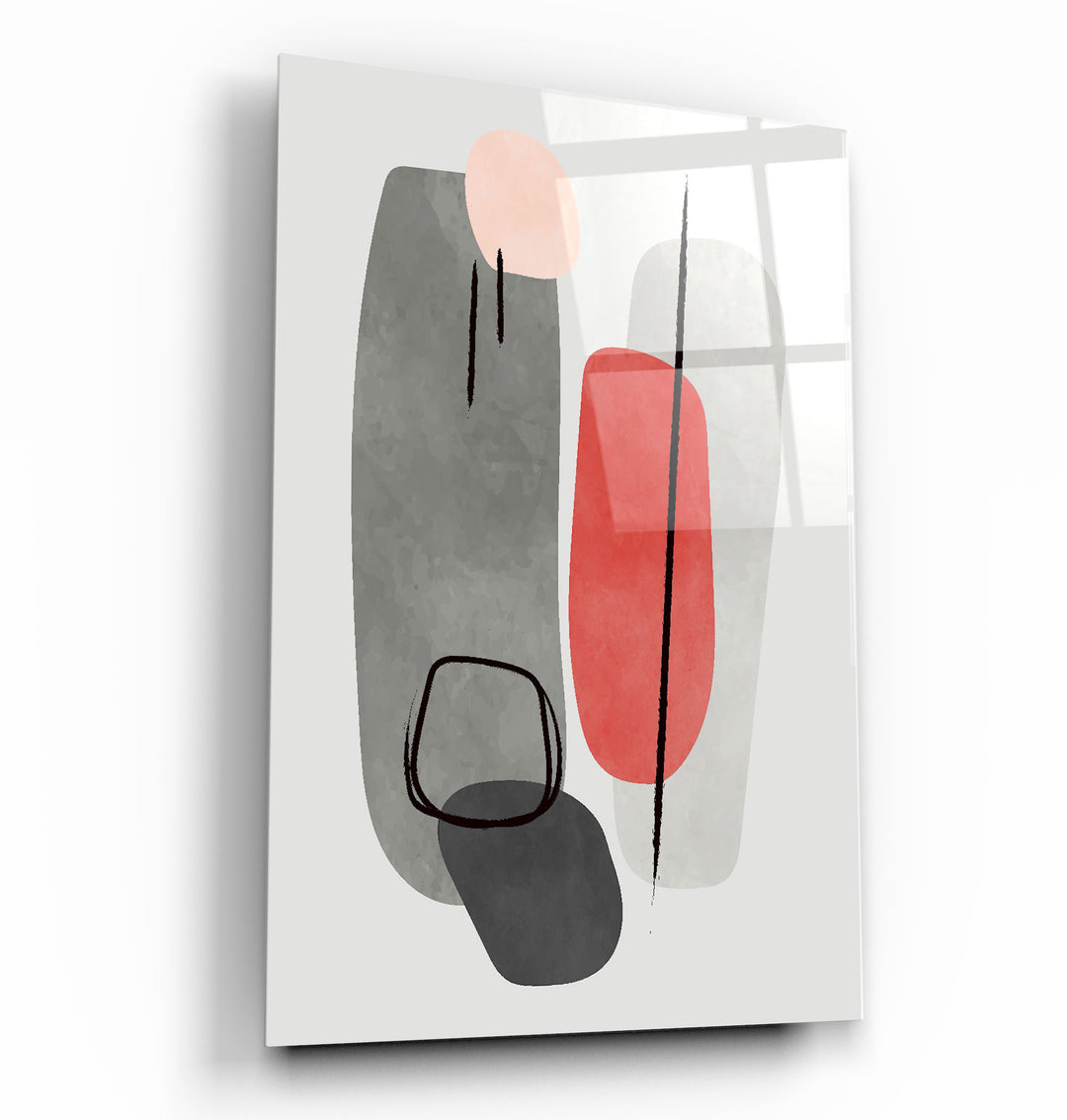 ・"Abstract Shapes V4"・Glass Wall Art | Artdesigna Glass Printing Wall Arts.