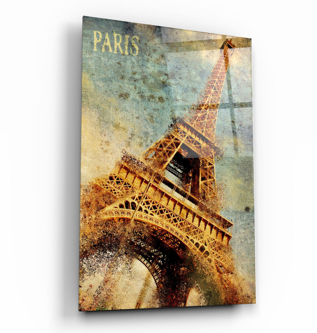 ・"Silhouette Of Eiffel"・Glass Wall Art | Artdesigna Glass Printing Wall Arts.