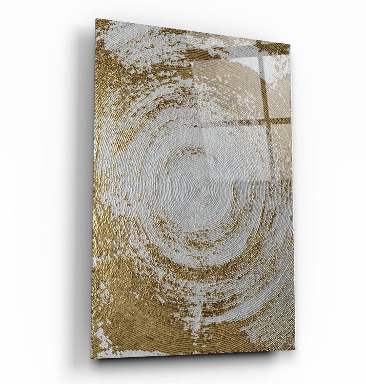 ・"Gold Circle V1"・Glass Wall Art | Artdesigna Glass Printing Wall Arts.