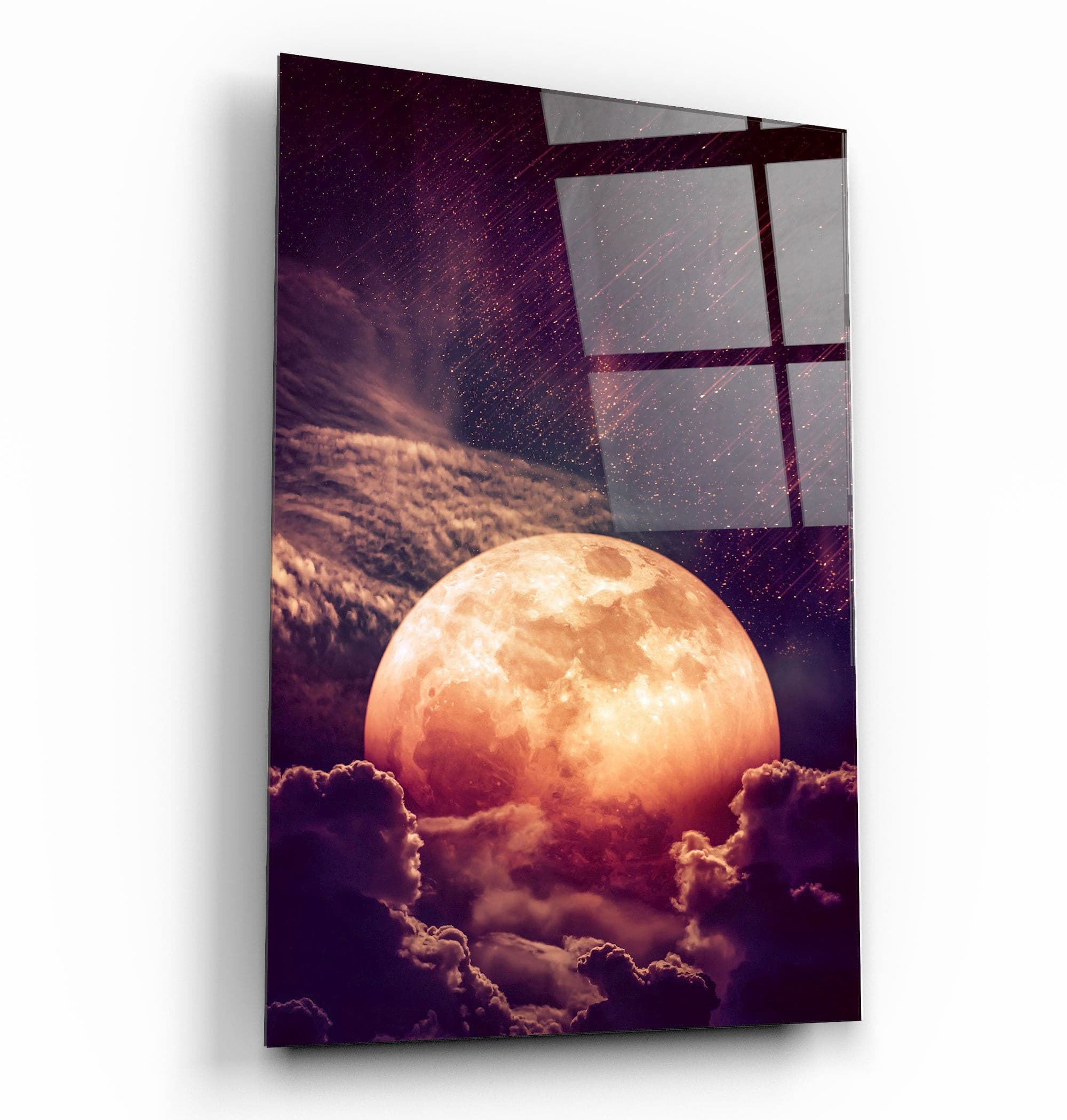 ・"Meteor Shower"・Glass Wall Art | Artdesigna Glass Printing Wall Arts.