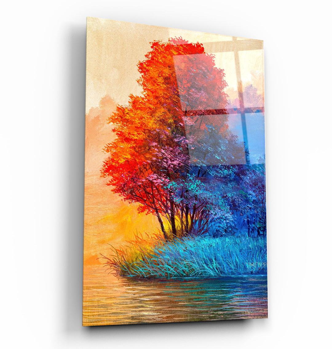 ・"Summer Vs Winter"・Glass Wall Art | Artdesigna Glass Printing Wall Arts.