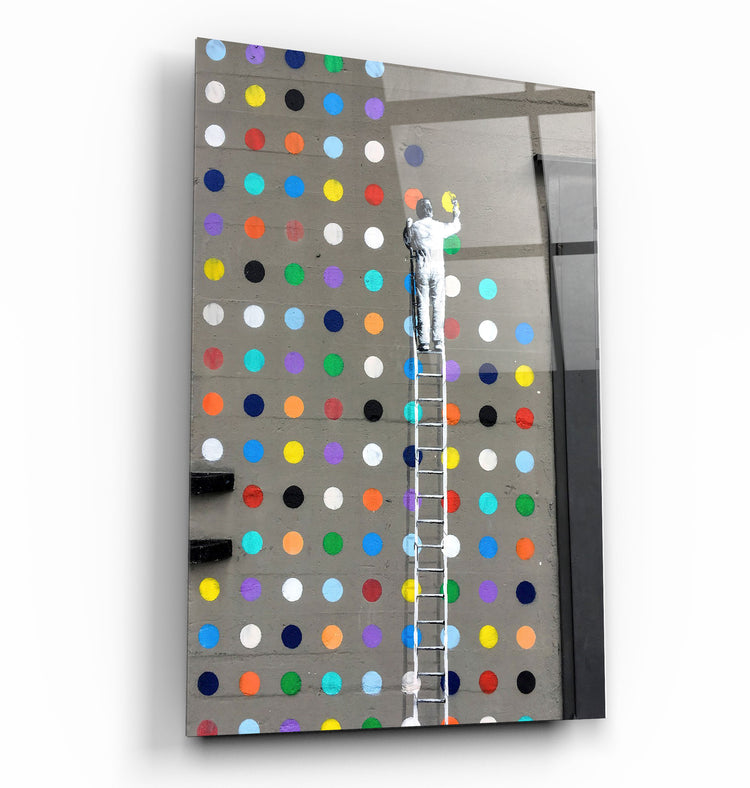 ・"Colorful Dots"・GLASS WALL ART | Artdesigna Glass Printing Wall Arts.