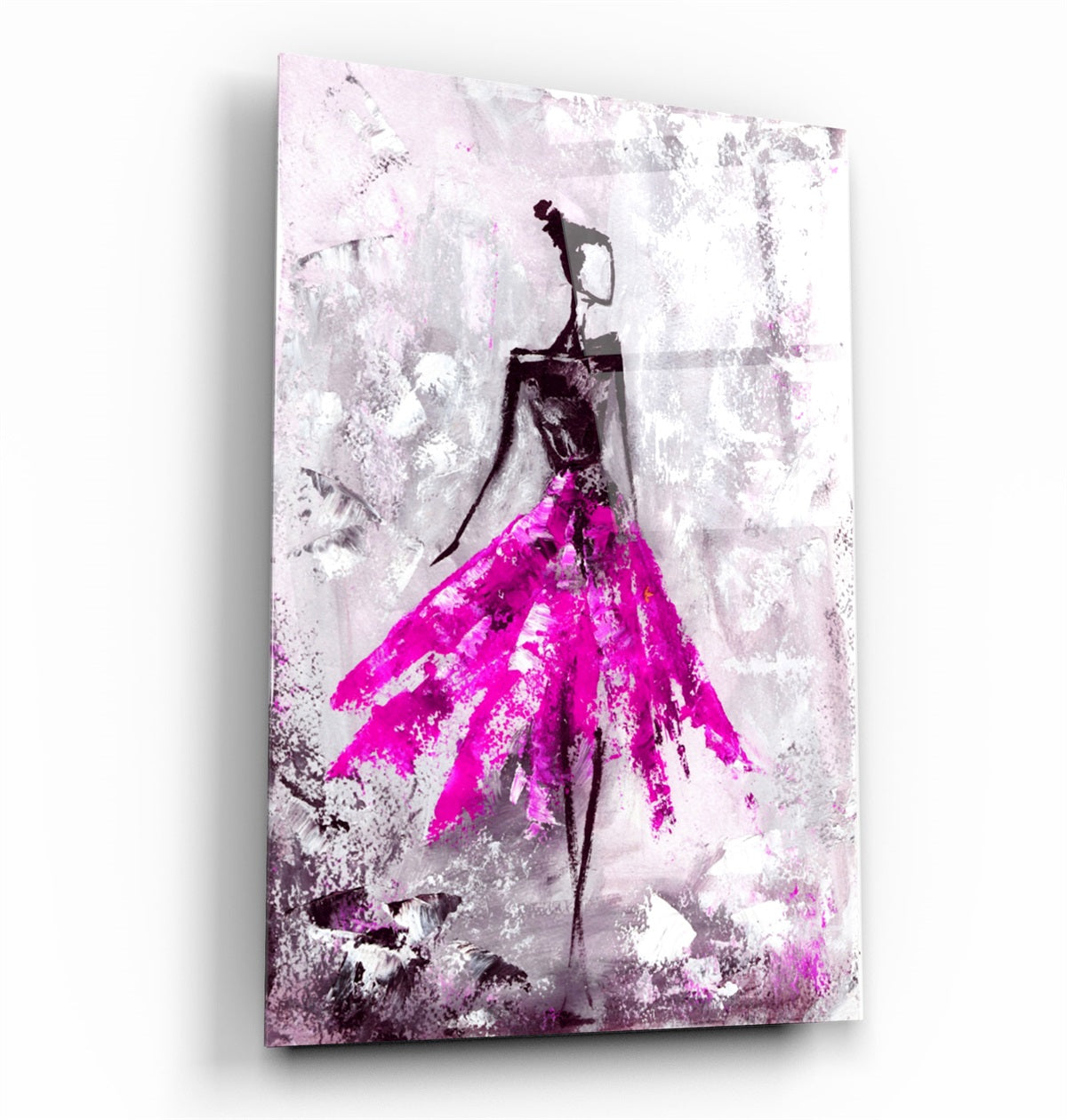 ・"Ballerina (Pink)"・Glass Wall Art | Artdesigna Glass Printing Wall Arts.