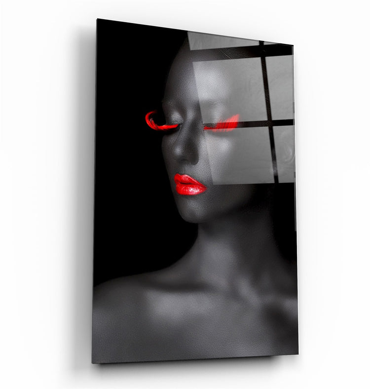 ・"Red Expressions"・Glass Wall Art | Artdesigna Glass Printing Wall Arts.