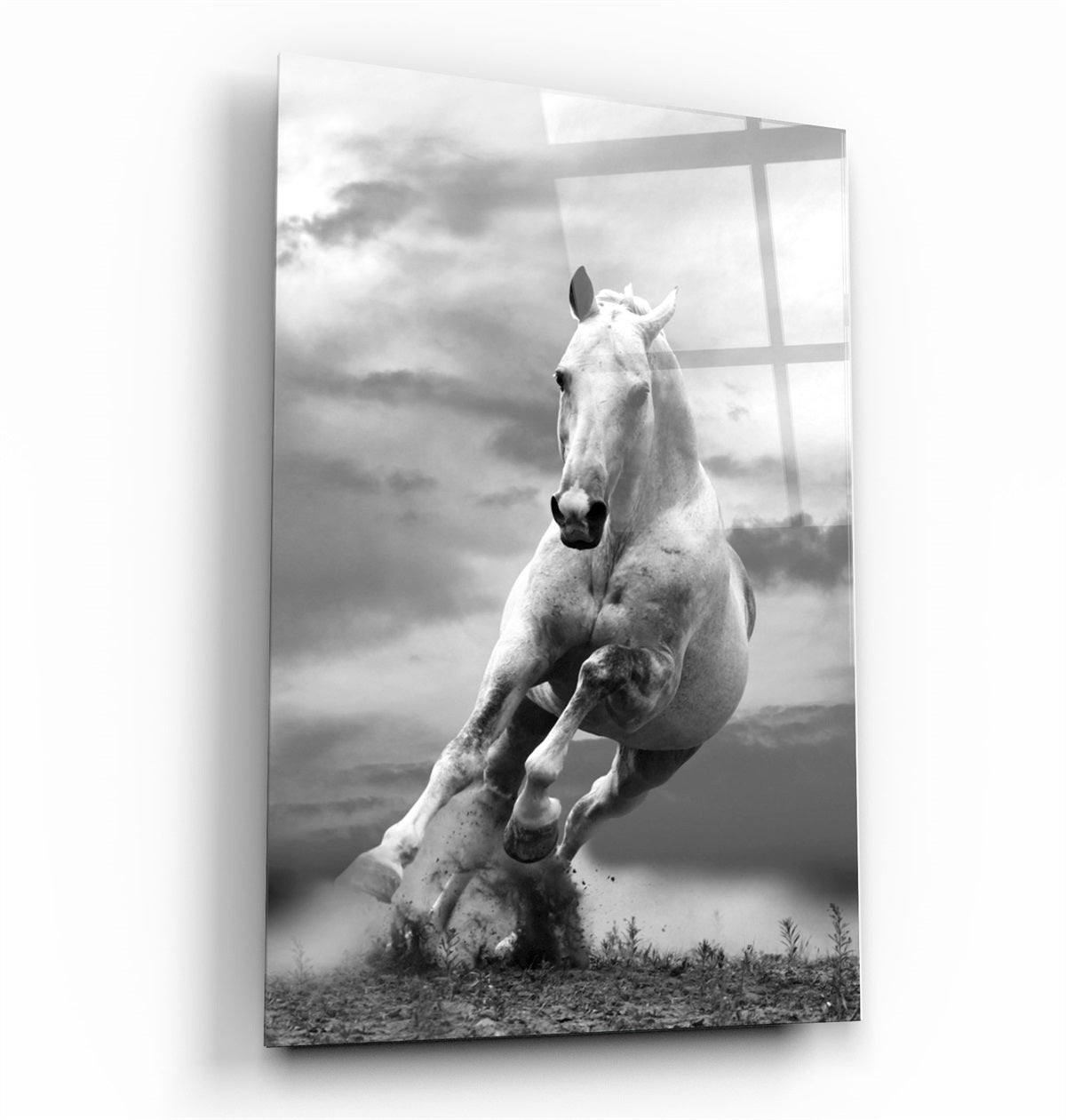 ・"Running Horse"・Glass Wall Art | Artdesigna Glass Printing Wall Arts.